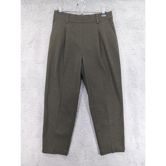 Loft Dress Pants Women M Green Pleated‎ Pockets Office Career P47 - Picture 1 of 13